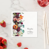 Fresh Fall Floral Rustikales Elegantes Hochzeitsse Serviette (Beispiel)