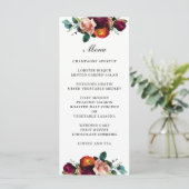 Fresh Fall Floral Wedding Menu Menükarte (Stehend Vorderseite)