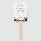 Fresh Fall Floral Wedding Program Fächer (Rückseite)