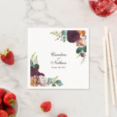 Fresh Fall Floral Wedding Serviette (Beispiel)
