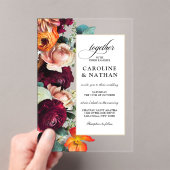 Fresh Fall Romantic Floral Wedge Acryleinladungen (Insitu (Handheld))