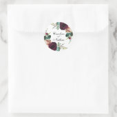 Fresh Fall Rustic Elegante Hochzeit Runder Aufkleber (Tasche)