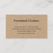 Fresh & Farm-Fresh Eggs from Local Egg Farms  Visitenkarte (Rückseite)