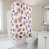 Fresh Figs Pink Juice Watercolor Duschvorhang (Beispiel)