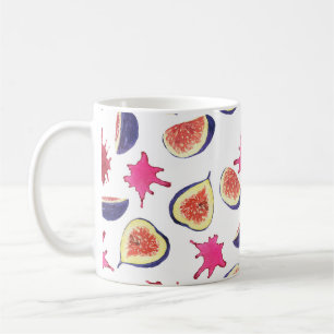 Fresh Figs Pink Juice Watercolor Kaffeetasse