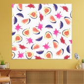 Fresh Figs Pink Juice Watercolor Leinwanddruck (Insitu (Wohnzimmer))