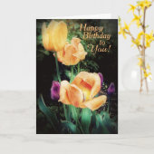 Fresh Floral Birthday wünscht Karte (Gelbe Blume)