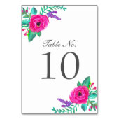 Fresh Florals Tischnummer Cards (Vorderseite)
