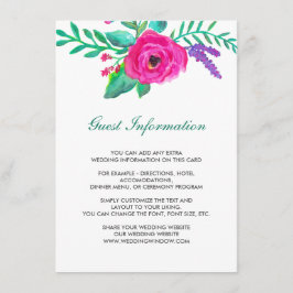 Fresh Florals Wedding Card Begleitkarte