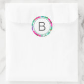 Fresh Florals Wedding Monogram Sticker (Tasche)