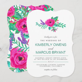 Fresh Florals Weditation / Floral Back Einladung