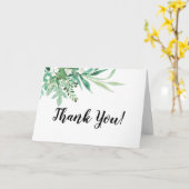 Fresh Foliage Custom Wedding Foto Vielen Dank Karte (Gelbe Blume)