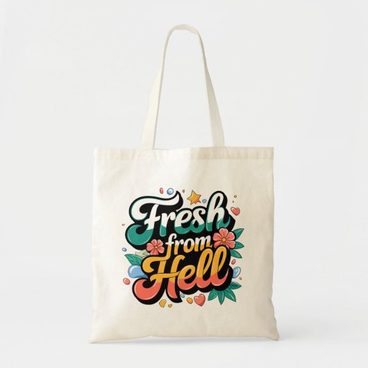 Fresh from Hell Tote Bag, Lebensmitteltasche, Schu Tragetasche (Vorne)