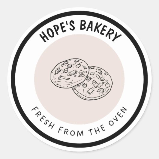 Fresh from oven  runder aufkleber (Vorderseite)