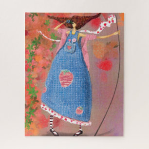 Fresh Fruit Girl Fantasy Jigsaw Puzzle Malerei