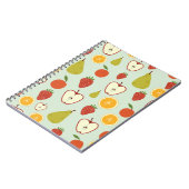 Fresh fruit in seamless repeating pattern notizblock (Linke Seite)