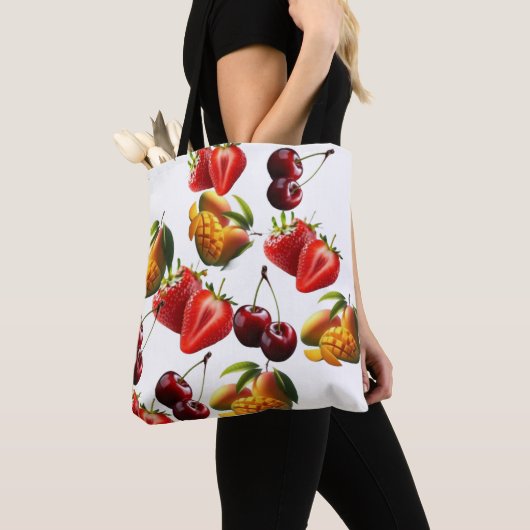 Fresh Fruit Pattern – Strawberry, Cherry & Mango A Tasche (Von Nahem)