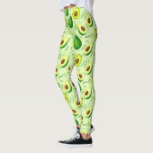 Fresh Fruits Background Avocado Pattern Leggings (Links)
