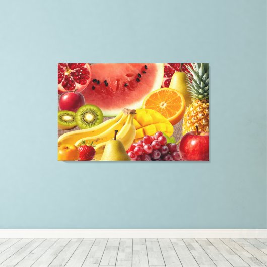 Fresh Fruits Canvas Wall Art Leinwanddruck (Insitu (Holzboden))