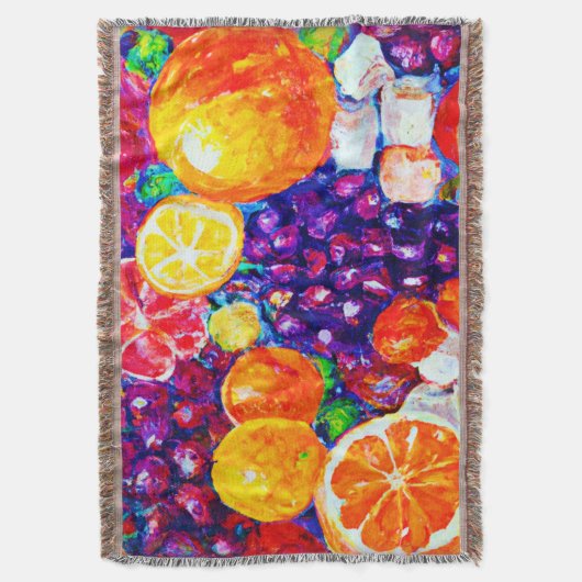 "Fresh Fruits Pattern" Niedliche Kunst. Jetzt kauf Decke (Vorderseite Vertikal)