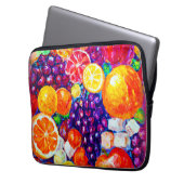 "Fresh Fruits Pattern" Niedliche Kunst. Jetzt kauf Laptopschutzhülle (Vorderseite Links)