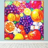 "Fresh Fruits Pattern" Niedliche Kunst. Jetzt kauf Leinwanddruck (Insitu (Holzboden))