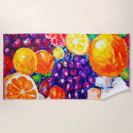 "Fresh Fruits Pattern" Niedliche Kunst. Jetzt kauf Strandtuch
