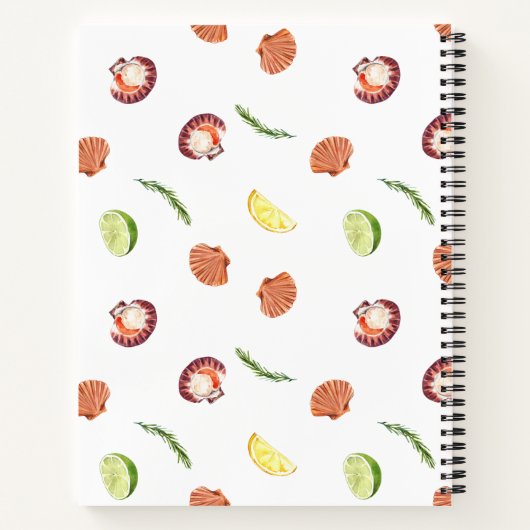 Fresh & Fun Shellfish Anpassbares Rezept Buch (Rückseite)