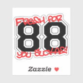 Fresh für '88 aufkleber (Blatt)