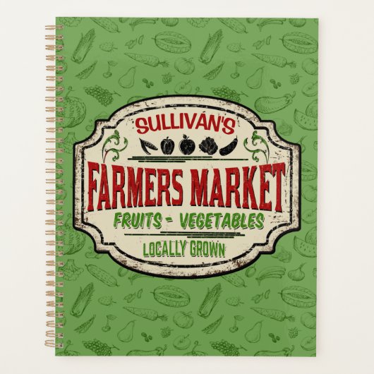 Fresh Garden ADD NAME Lokal gezüchtete Bauern Mark Planer (Vorderseite)