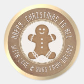 Fresh Gingerbread Man Cookie Kraft Umschlag Aufkle Runder Aufkleber (Vorderseite)