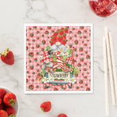 Fresh Gnome Strawberries Napkins Serviette (Beispiel)