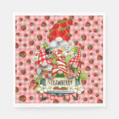 Fresh Gnome Strawberries Napkins Serviette (Vorderseite)