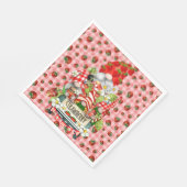 Fresh Gnome Strawberries Napkins Serviette (Ecke)