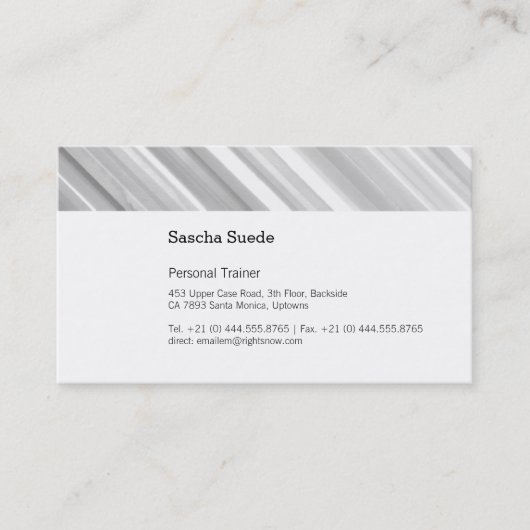 Fresh Gray mit Black Visitenkarte (Vorderseite)