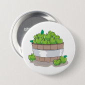 Fresh Green Apple Harvest Barrel Granny Smith Button (Vorne & Hinten)
