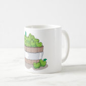 Fresh Green Apple Harvest Barrel Granny Smith Kaffeetasse (VorderseiteRechts)