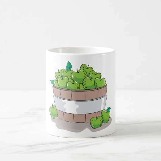 Fresh Green Apple Harvest Barrel Granny Smith Kaffeetasse (Mittel)