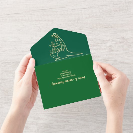 Fresh Green Australian Animals Twin Birthday All In One Einladung (Eröffnung)