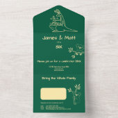 Fresh Green Australian Animals Twin Birthday All In One Einladung (Innen)