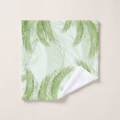 Fresh Green Feather Palm Bliss 1 Badhandtuch Set (Waschlappen)