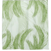 Fresh Green Feather Palm Bliss 1 Duschvorhang (Vorderseite)