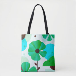 Fresh Green Floral Modern Tote Bag Tasche
