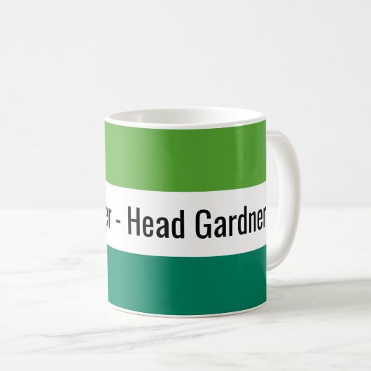 Fresh Green Gardener Editable Kaffeetasse (VorderseiteRechts)