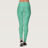 Fresh Green Honey Beve Hive Pattern Leggings (Rückseite)