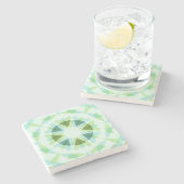 Fresh Green Hübsch Blue Star Dopamin Deco Kitsch Steinuntersetzer (Seitenansicht)