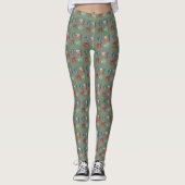Fresh Green Nordic Pattern Leggings (Vorderseite)