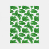 Fresh Green Palm Leaves Tropical Print Fleecedecke (Vorderseite)