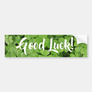 Fresh green shamrock good luck bumper stickers autoaufkleber