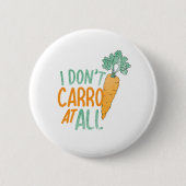 Fresh Green und Orange Carrot Puns Food Jokes Button (Vorderseite)